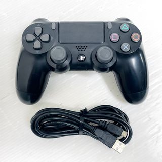 プレイステーション4(PlayStation4)の動作品 PS4 DUALSHOCK4 純正コントローラー ④ ジェットブラック(家庭用ゲーム機本体)