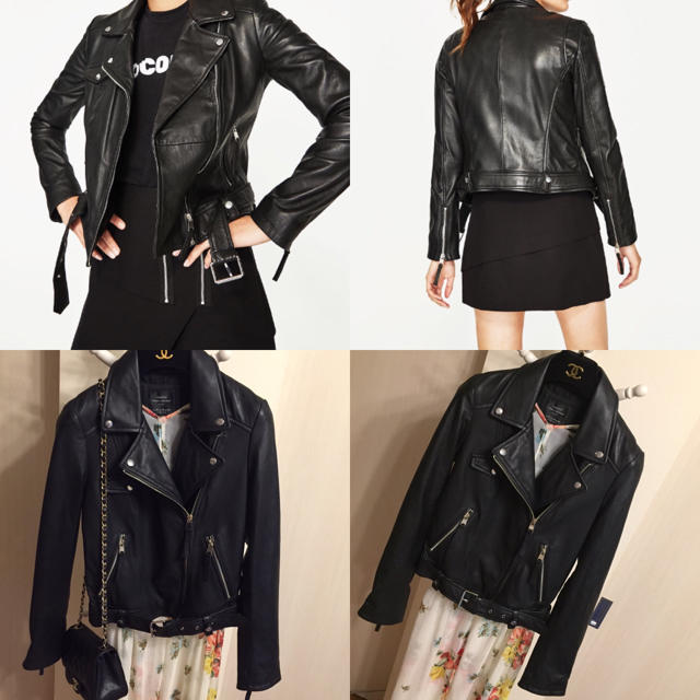 ZARA - 新品 ZARA ラムレザージャケットSの通販 by Mrin SHOP |ザラ
