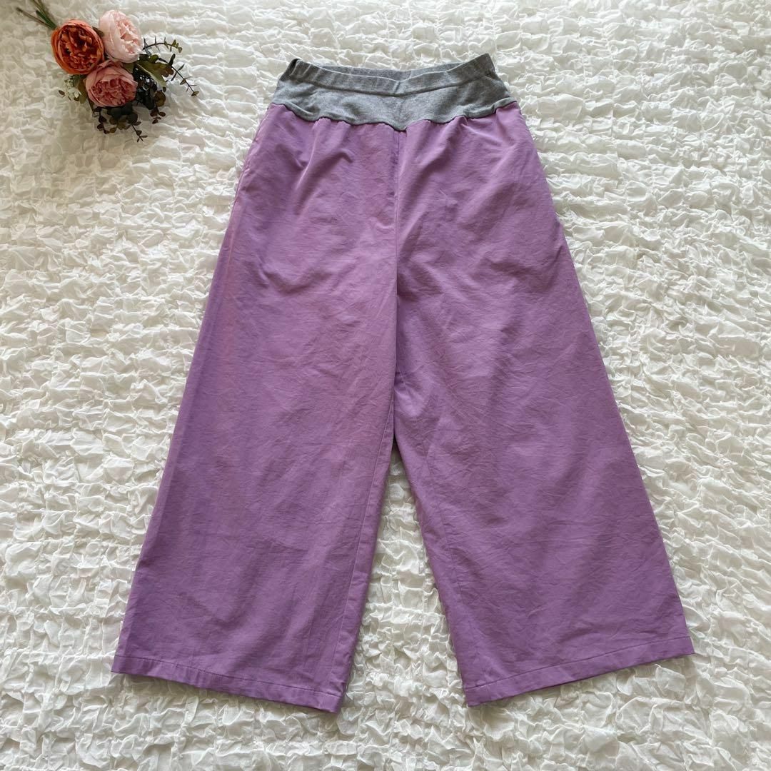 注目ショップ・ブランドのギフト BEARDSLEY/ビアズリー ウエストリブパンツ バイカラー ガウチョ パンツ
