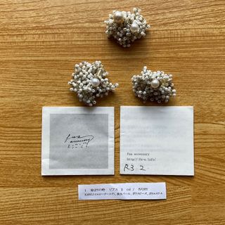 ☆訳あり☆ fua accessory   始まりの時　アイボリー　ピアス　S(ピアス)