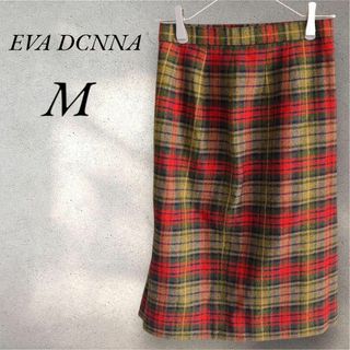 EVA DCNNA サイズM タイトスカート チェック柄　裏地付き(ひざ丈スカート)