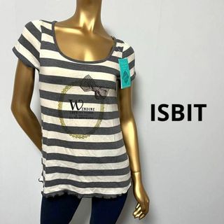 アイズビット(ISBIT)の【2256】ISBIT ボーダー 半袖 カットソー M(Tシャツ(半袖/袖なし))