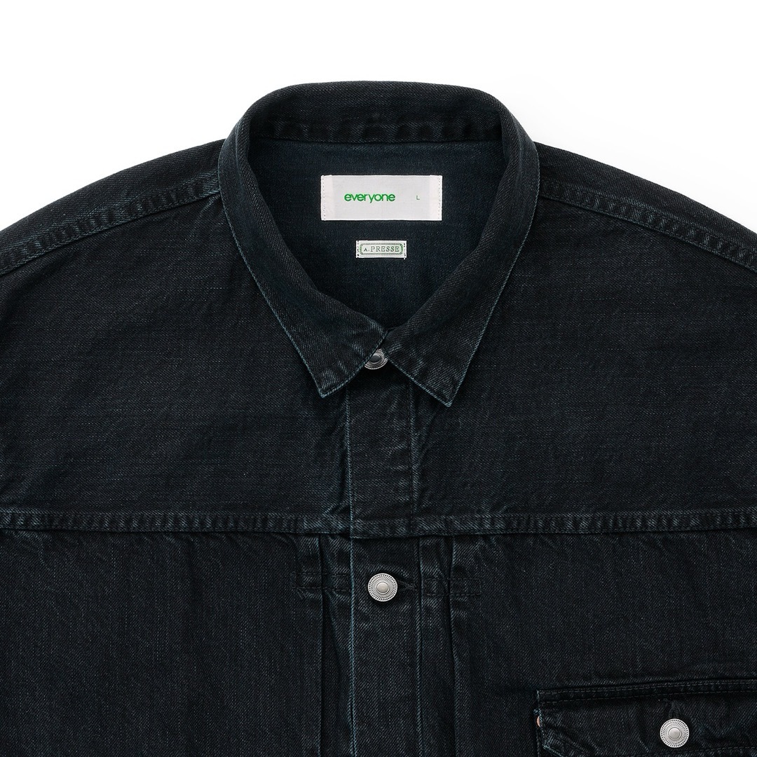 1LDK SELECT - A.PRESSE × everyone Denim Jacket BLACK Mの通販 1LDK SELECT - A.PRESSE × everyone Denim Jacket BLACK Mの通販