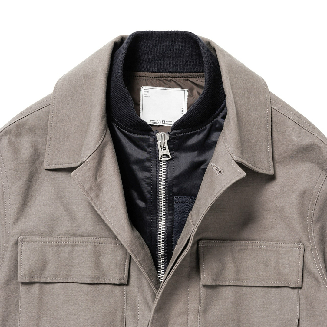 sacai - SACAI × WTAPS COTTON JACKET 02 BEIGE XLの通販 by sacai - SACAI × WTAPS COTTON JACKET 02 BEIGE XLの通販 by