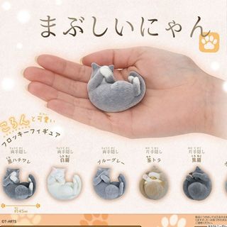 まぶしいにゃん　両手隠し　ブルーグレー(その他)