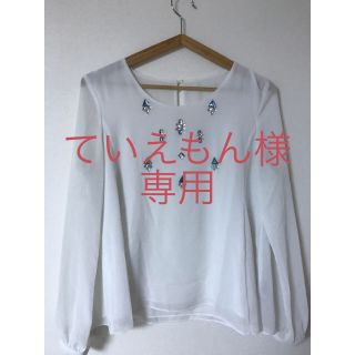 ムルーア(MURUA)のＭＵＲＵＡ♡シフォンビジュートップス(シャツ/ブラウス(長袖/七分))