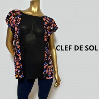 【3042】CLEF DE SOL シースルー シャツ M