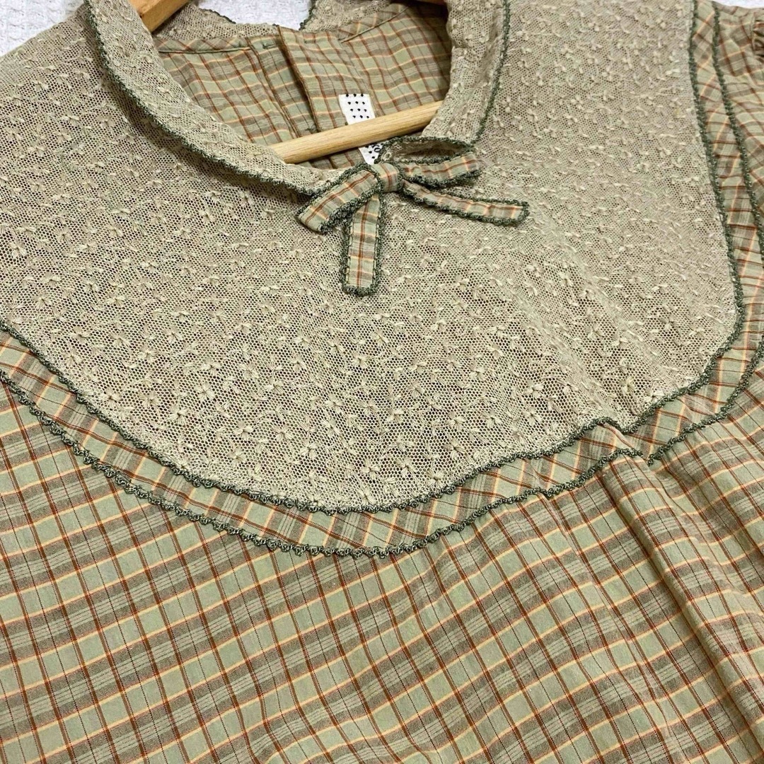 カネコイサオ ＊ オリチェ レース プリーツ ワンピース