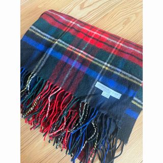 Johnstons - ジョンストンズ カシミヤ大判ストール黒×白チェック Johnstons - ジョンストンズ カシミヤ大判ストール黒×白チェック