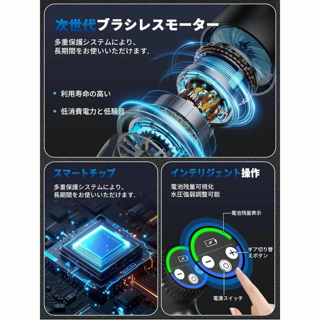バッテリー2個付❤️高圧洗浄機 20000mAブラシレスモーター マキタ互換 バッテリー2個付❤️高圧洗浄機 20000mAブラシレスモーター