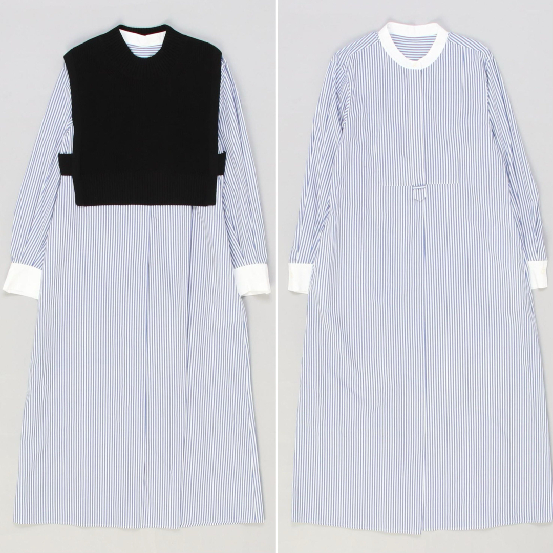 callautia キルティングショートベスト＋シャツワンピースセット