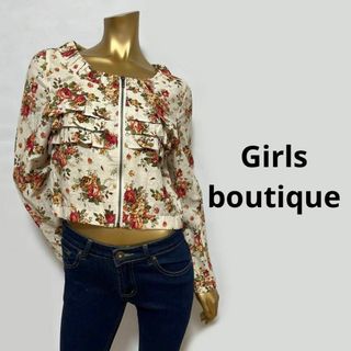 【3332】Girls boutique アンティーク 花柄 ジャケット(その他)