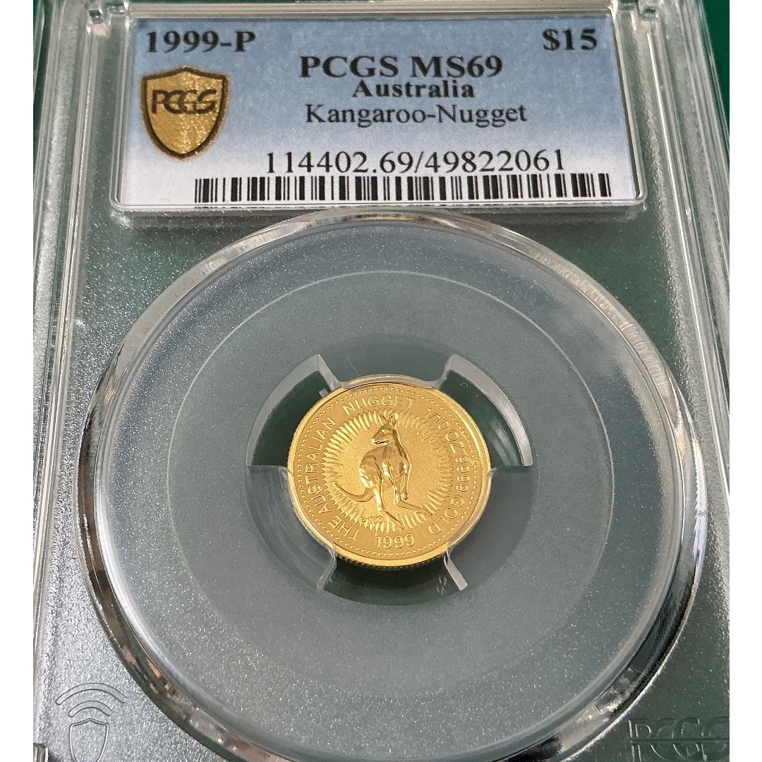 【最高鑑定 MS69】1999年　カンガルー ナゲット金貨 1/10オンス 純金