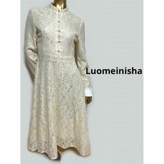【3608】 LUOMEINISHA 袖付き レース チャイニーズ ドレス(その他)