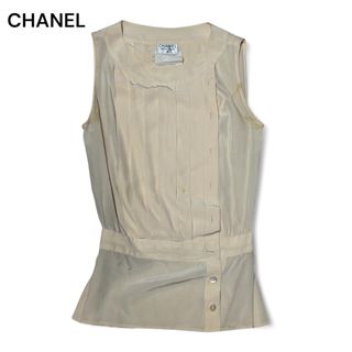 CHANEL - CHANEL ケープカラー カメリアボタン エンブロイダリー CHANEL - CHANEL ケープカラー カメリアボタン エンブロイダリー