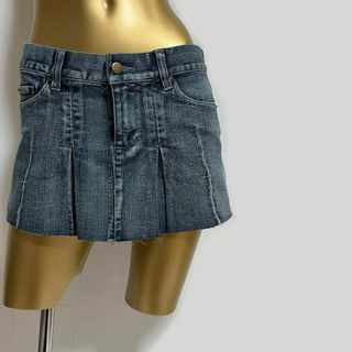 【3751】ラメ入り プリーツ スキニー デニム スカート d.i.a好き(その他)