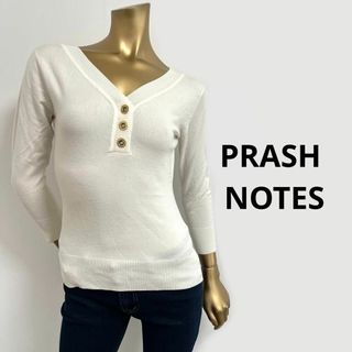 【4078】PRASH NOTES Vネック リブニット トップス