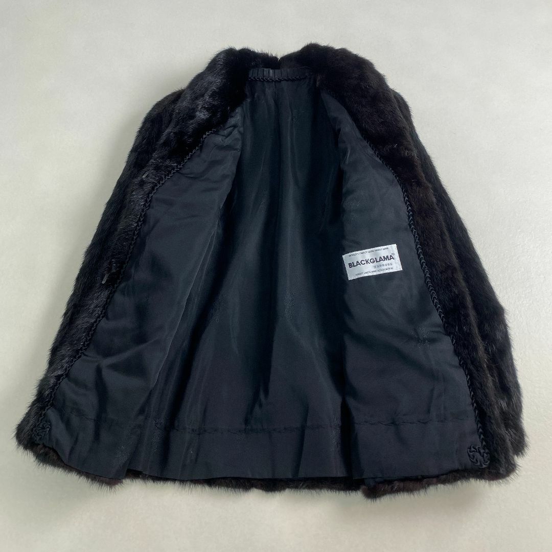 百貨店福袋 ブラックグラマ BLACKGLAMA 毛皮コート 美品 上質 XL 13号 肉厚 ジャケット・アウター