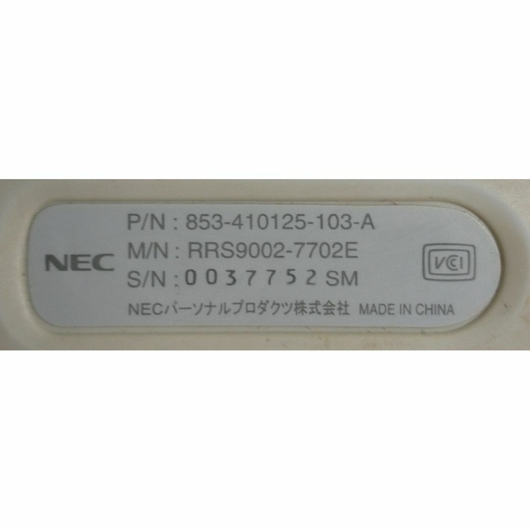 NEC(エヌイーシー)のNEC リモコン RRS9002-7702E ( #8499 ) スマホ/家電/カメラのPC/タブレット(PC周辺機器)の商品写真