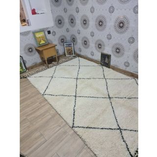 モロッコラグ ベニワレン モロッコ製 ブジャドラグ アイボリー系 モロッコラグ ベニワレン モロッコ製 ブジャドラグ アイボリー系
