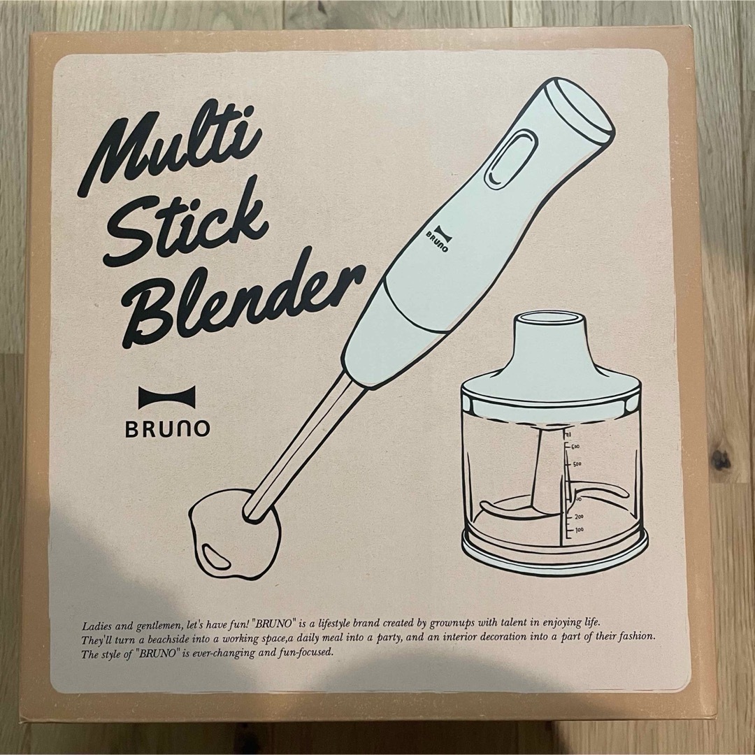 BRUNO(ブルーノ)の新品BRUNO Multi Stick Blenderマルチスティックブレンダー スマホ/家電/カメラの調理家電(フードプロセッサー)の商品写真