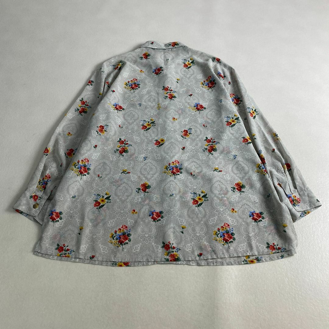 は自分にプチご褒美を ポリ 花柄 ペイズリー 長袖 ブラウス サイズ158cm L レディースM トップス