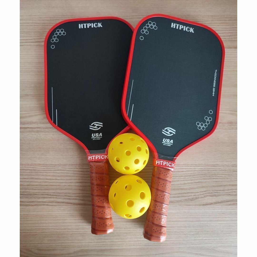 2個セット ピックルボール パドル HTPICK T700生カーボンファイバー 2個セット ピックルボール パドル HTPICK T700生カーボンファイバー
