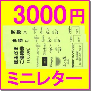 イオンファンタジー株主優待券 100円券×30枚（3000円） スキッズガーデン(その他)
