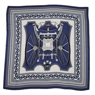 HERMES - エルメス カレ70 スカーフ PAMPA パンパ ネイビー HERMES - エルメス カレ70 スカーフ PAMPA パンパ ネイビー