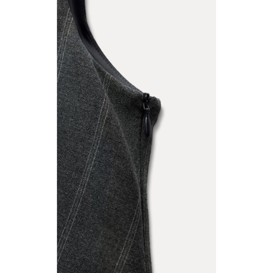 ZARA - ZARA ストライプボックスプリーツベストワンピース ZARA - ZARA ストライプボックスプリーツベストワンピース