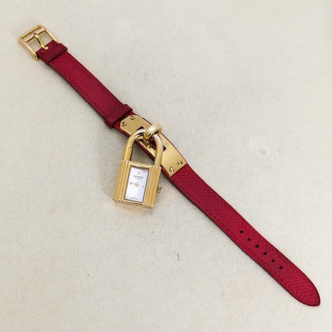 HERMES - 稼働 Hermes ケリーウォッチ 腕時計 カデナ レッド HERMES - 稼働 Hermes ケリーウォッチ 腕時計 カデナ レッド