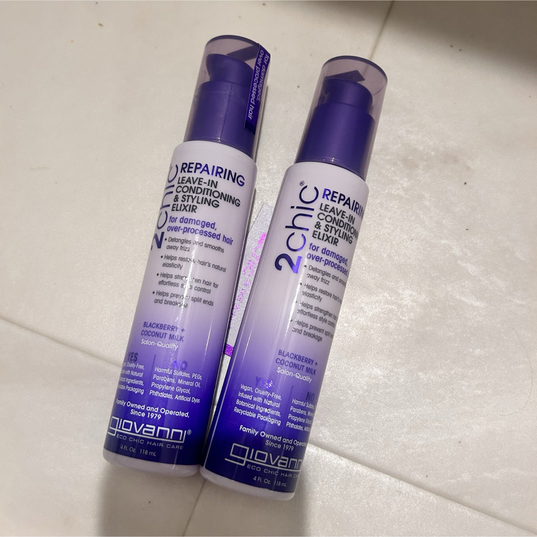 giovanni(ジョヴァンニ)の新品!2本!ジョンバニ 2chic ダメージ ヘアスタイリングクリーム コスメ/美容のヘアケア/スタイリング(トリートメント)の商品写真