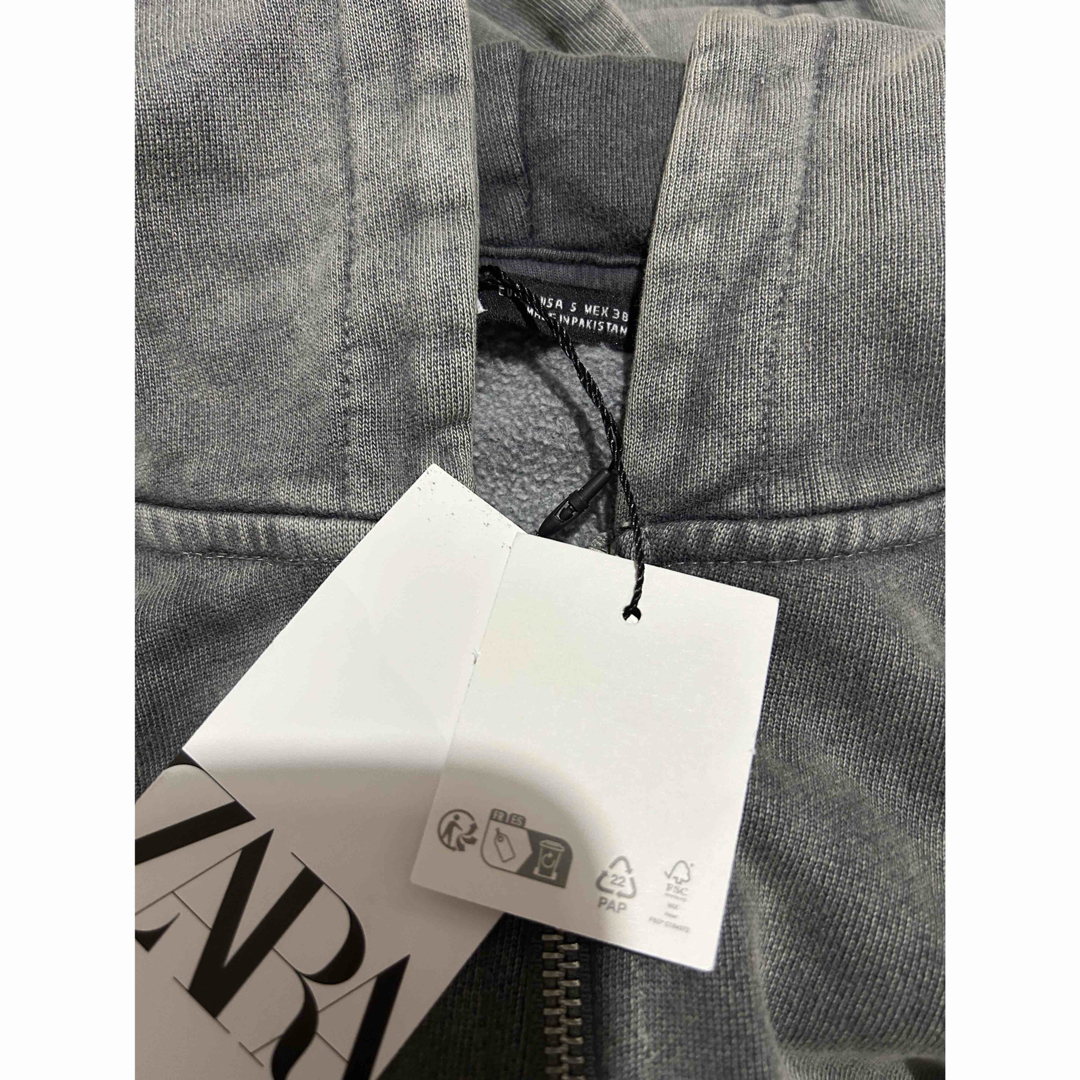 ZARA - ZARA ウォッシュ加工フーディ S新品タグ付きの通販 by ZARA - ZARA ウォッシュ加工フーディ S新品タグ付きの通販 by