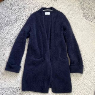 ユナイテッドアローズ(UNITED ARROWS)の☆FURAMU CLIP フラムクリップ　モヘア　ロングカーディガン　ネイビー☆(カーディガン)