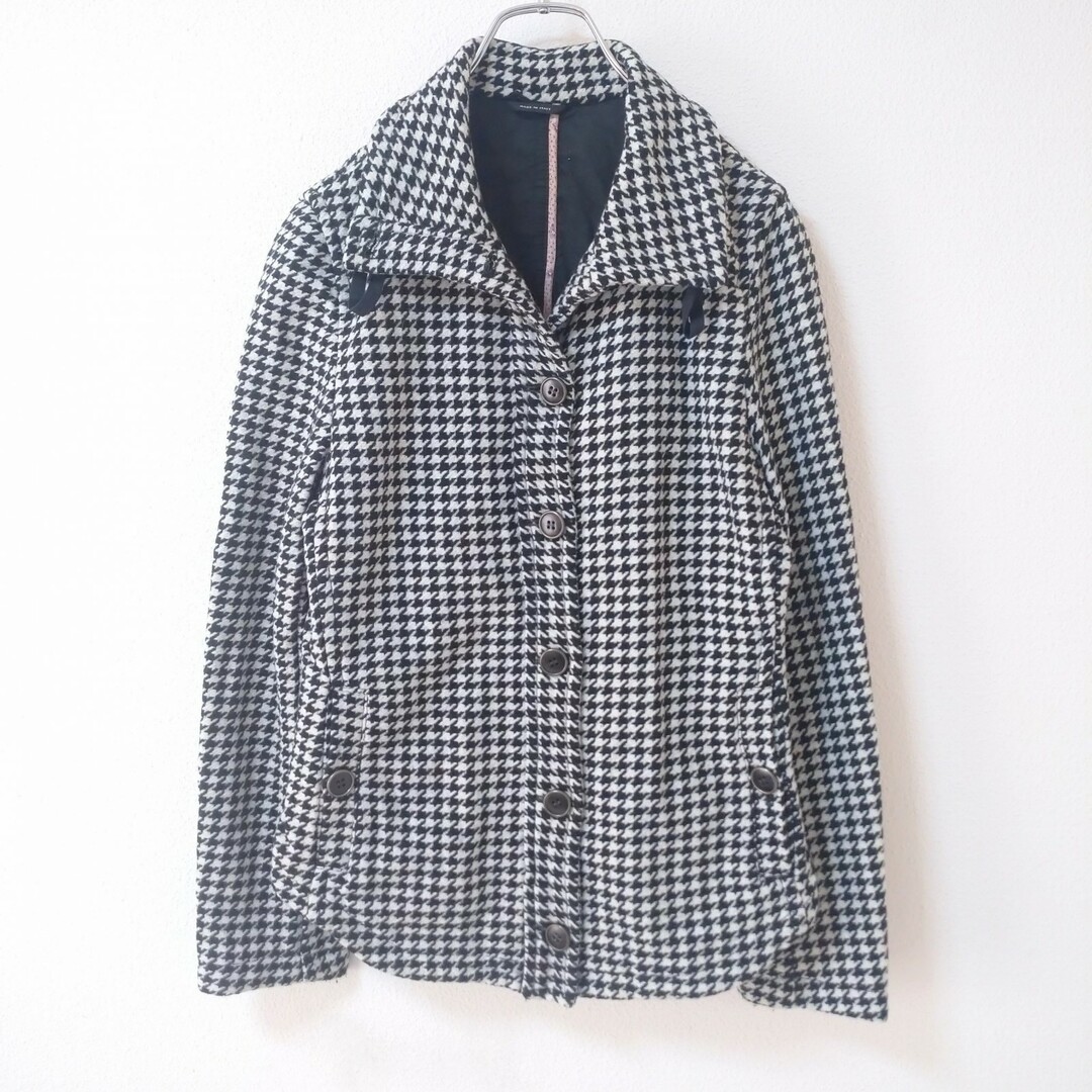極美品　【MaxMara】マックスマーラ　38　コート　アウター　ジャケット　千鳥柄　レディース