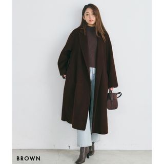 BASEMENT - Vネックモヘアシャギージャケット|アウター BASEMENT - Vネックモヘアシャギージャケット|アウター