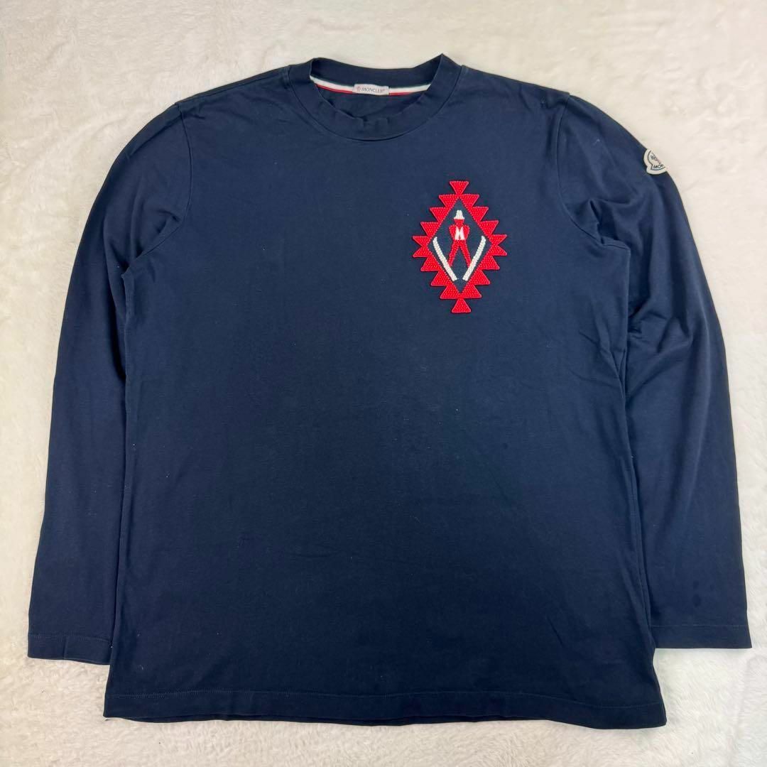 MONCLER2022/23秋冬新作メンズ 刺しゅうパッチ付き 長袖Tシャツ MONCLER モンクレール2022/23秋冬新作 刺繍パッチ付き 長袖Tシャツ