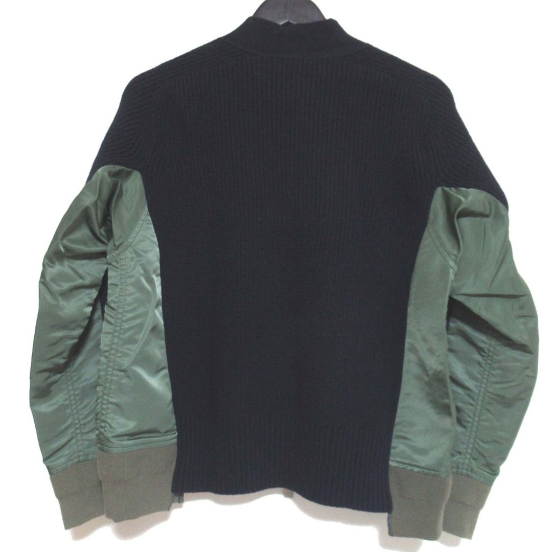 sacai - 美品 Sacai サカイ Wool Knit x Nylon Twill Cardigan sacai - 美品 Sacai サカイ Wool Knit x Nylon Twill Cardigan