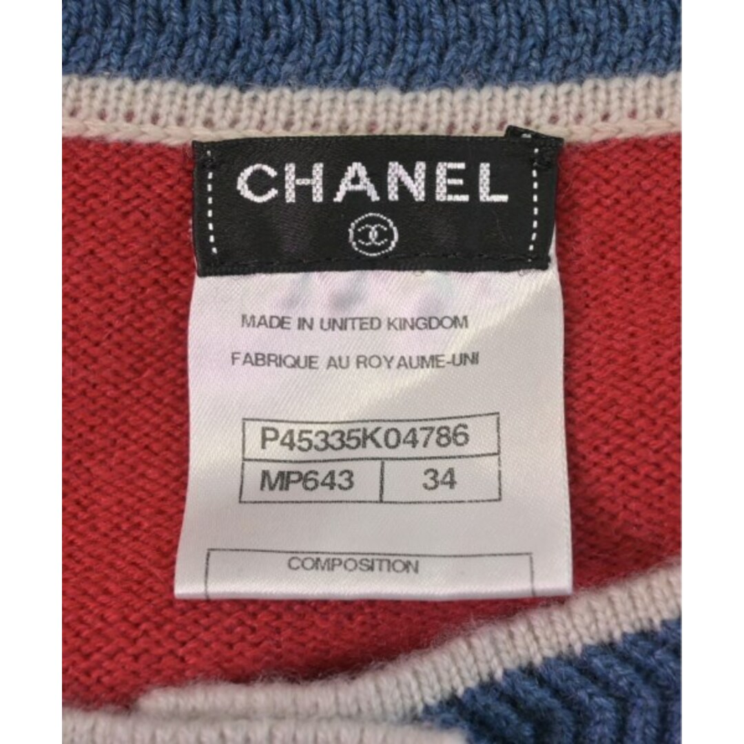CHANEL - CHANEL シャネル カーディガン 34(XXS位) 赤 【古着