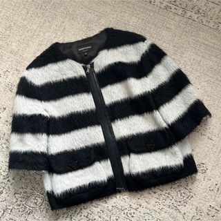 エンポリオアルマーニ(EMPORIO ARMANI)の☆EMPORIO ARMANI アルマーニ　ストライプ　ファーコート 38☆(その他)