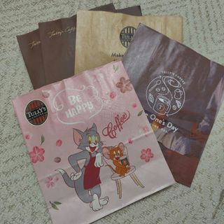 TULLY'S COFFEE - タリーズ トムとジェリー コラボ 紙袋 5枚 TULLY'S COFFEE - タリーズ トムとジェリー コラボ 紙袋 5枚