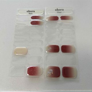 オホーラ(ohora)のohora オホーラ ジェルネイルシール N Marsala Mood 10枚(ネイル用品)