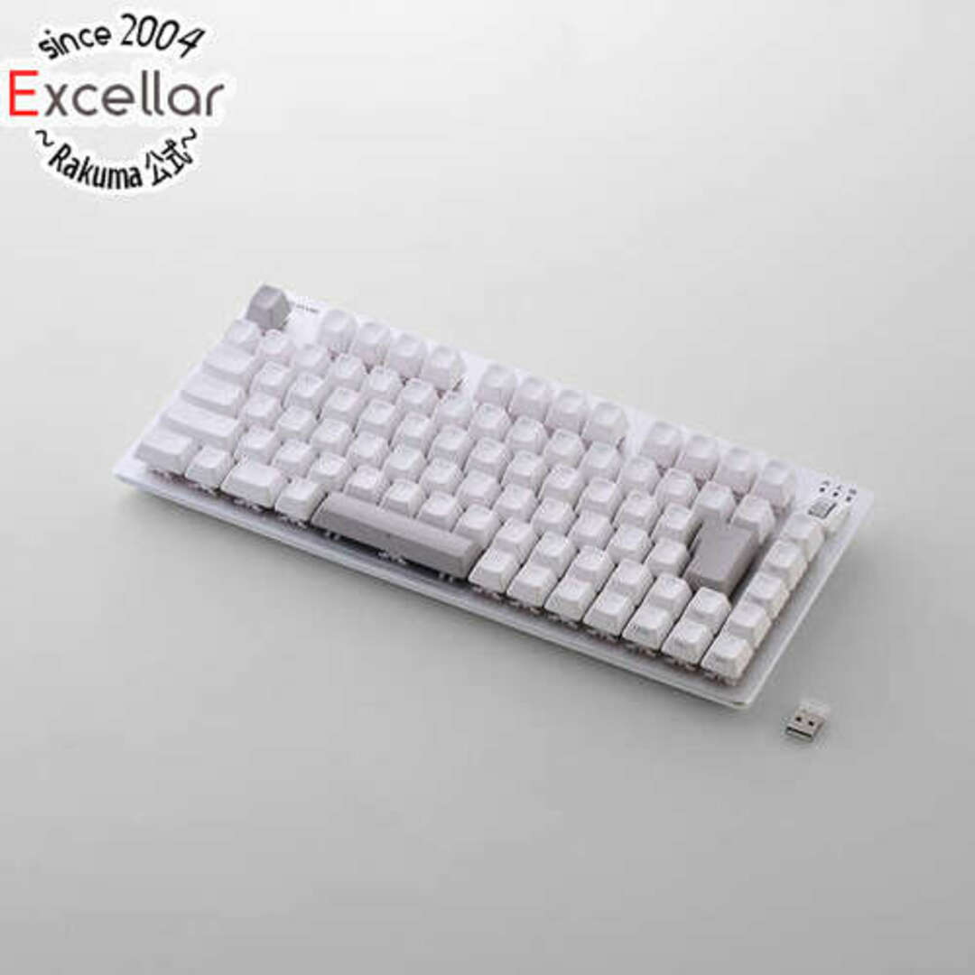 ELECOM(エレコム)のELECOM ゲーミングキーボード V custom TK-VK520LWH 赤軸 ホワイト スマホ/家電/カメラのPC/タブレット(PC周辺機器)の商品写真