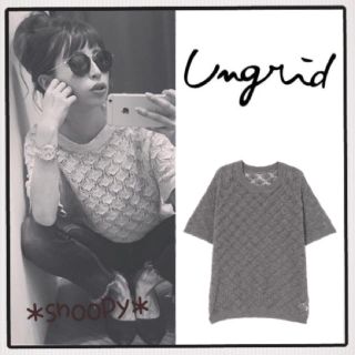 アングリッド(Ungrid)のungrid  透かしハーフスリーブニット(Tシャツ(半袖/袖なし))