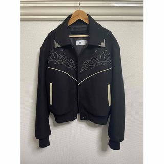 スウェット×デニム 切替 アワード バーシティ ジャケット スウェット×デニム 切替 アワード バーシティ ジャケット