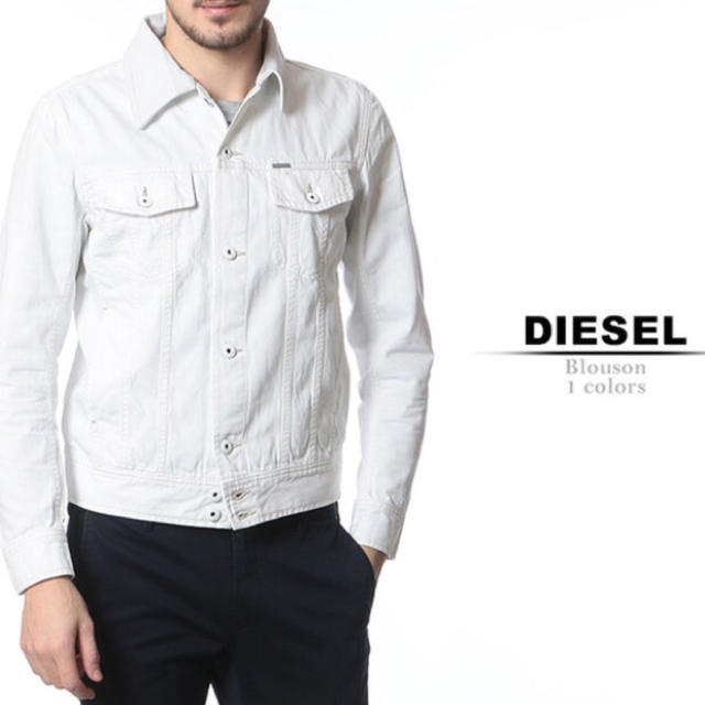 DIESEL(ディーゼル)の4/10まで値下げ☆新品未使用 ディーゼル デニムジャケット M ホワイト メンズのジャケット/アウター(Gジャン/デニムジャケット)の商品写真