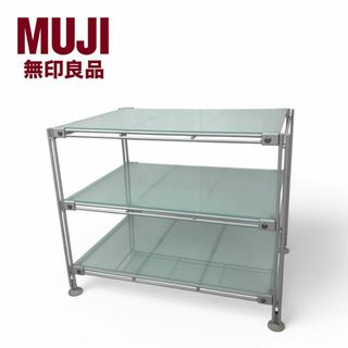 MUJI (無印良品) - 無印良品 3段ラック ガラスの通販 by コレ's MUJI (無印良品) - 無印良品 3段ラック ガラスの通販 by コレ's