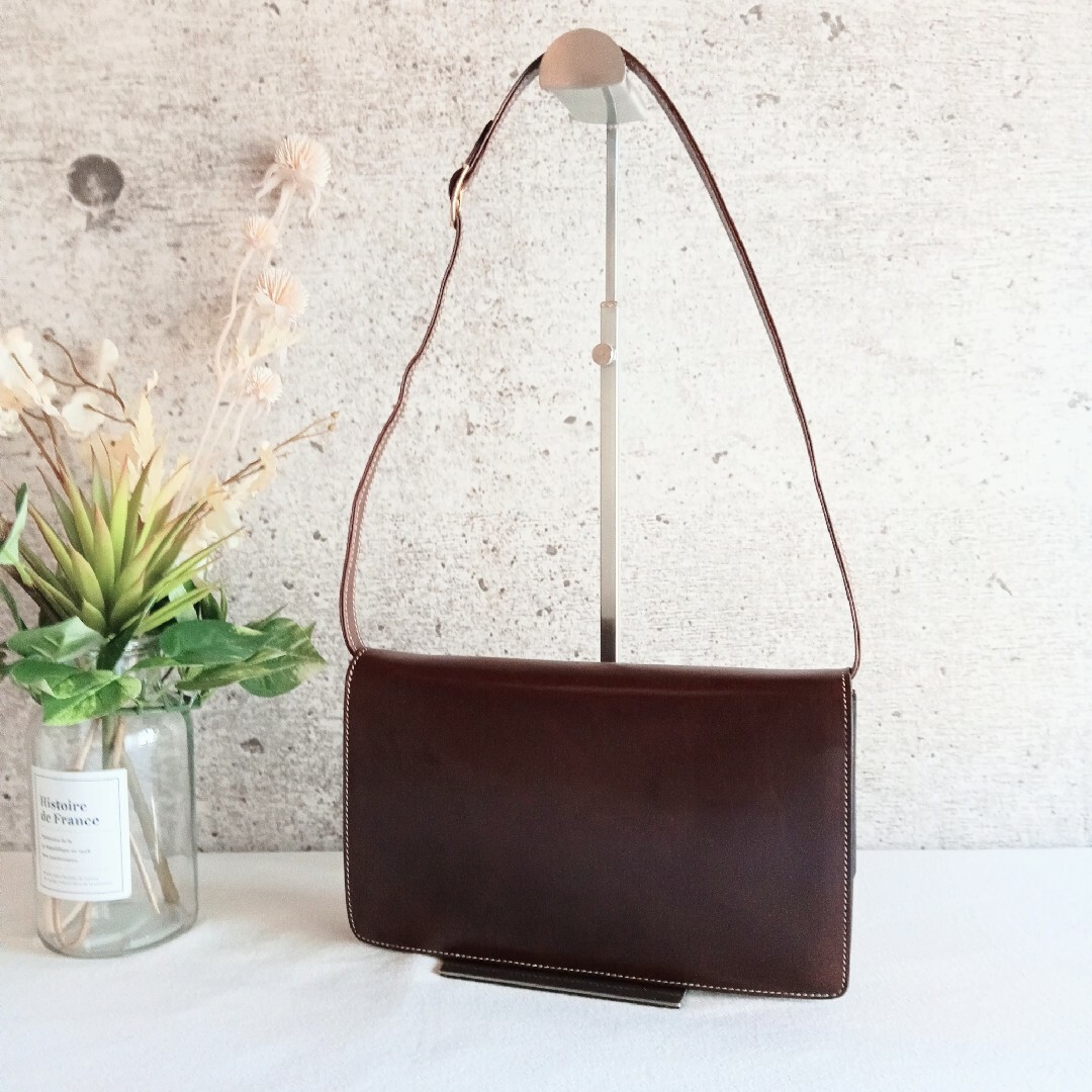 Bally - 美品 バリー レザー ショルダーバッグ 鞄 チョコ