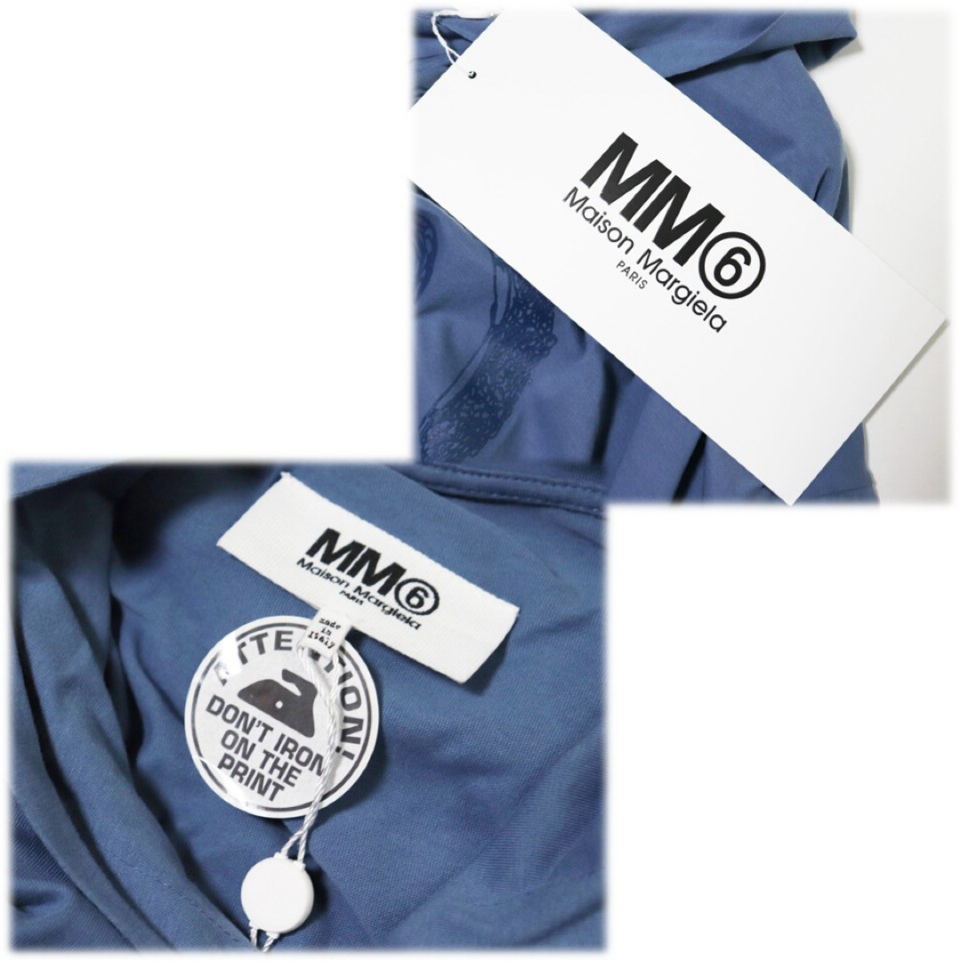 Maison Margiela（旧Maison Martin Margiela） - 《MM6メゾン マルジェラ》新品 ビッグ6ロゴ ロング丈フーディ パーカー L