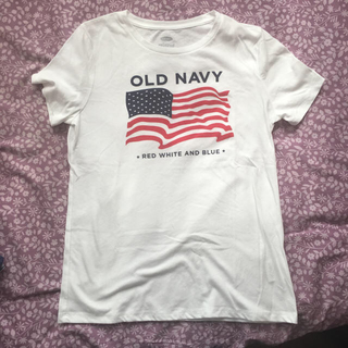 オールドネイビー(Old Navy)のなな様専用☆オールドネイビー アメリカン Tシャツ 白(Tシャツ(半袖/袖なし))